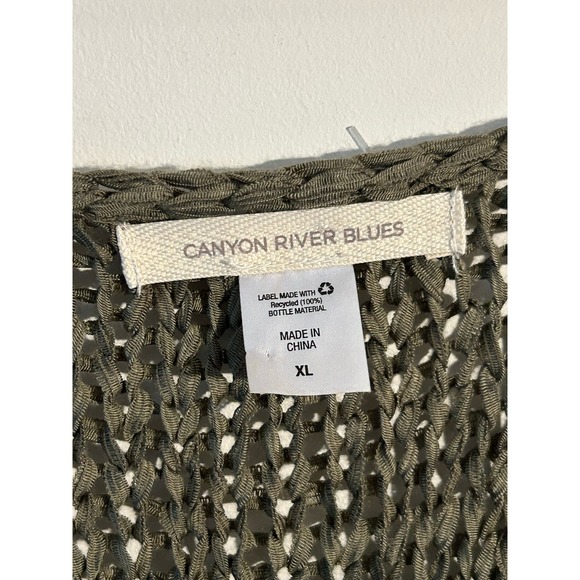 Canyon River Blues Women’s Olive Green Bohemian Festival Open Fringe Vest XL - Picture 3 of 9